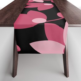 Modern Colored Flower Pattern On Dark Background! Table Runner