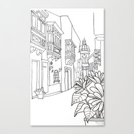 Valletta lines Canvas Print