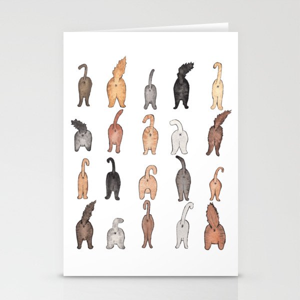 Cat butts Stationery Cards