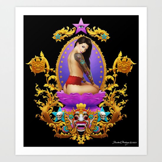 Atop Her Gilded Throne Art Print