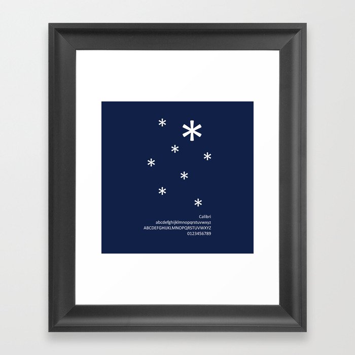 SNOW - FontLove - CHRISTMAS EDITION Framed Art Print