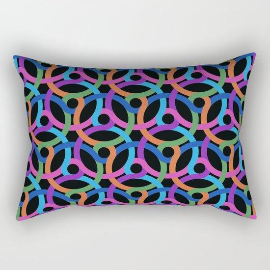 Colorful rings Rectangular Pillow