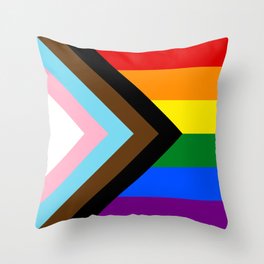 16x16 Multicolor Black Trans Lives Matter LGBTQ Transgender Pride Rainbow Throw Pillow
