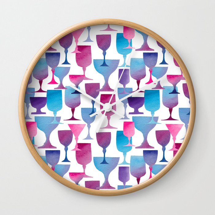 Colorful Cocktails Wall Clock