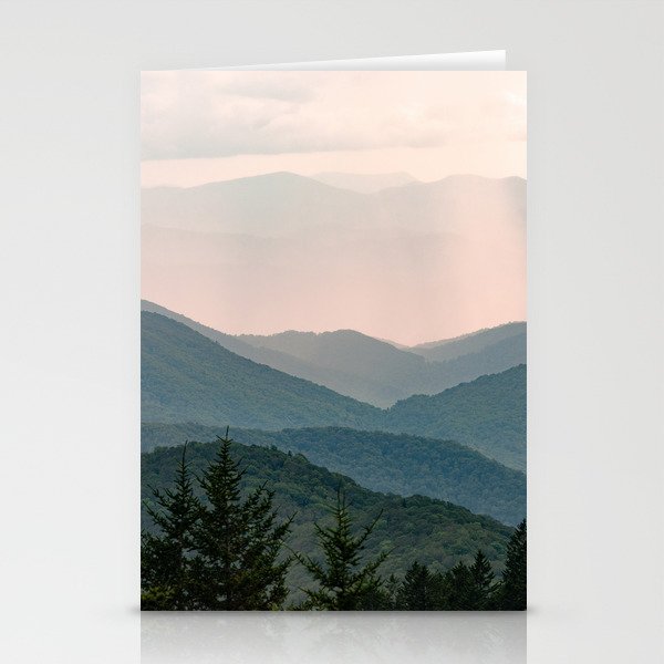 Smoky Mountain Pastel Sunset Stationery Cards