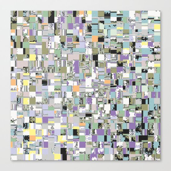 Chaotic Geometric Tiles Canvas Print