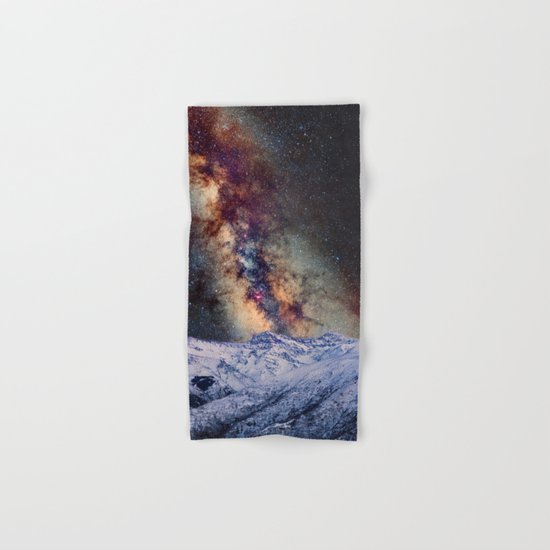 Sagitario, Scorpio and the star Antares over the hight mountains Hand & Bath Towel