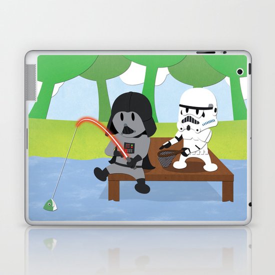 SW Kids - Darth Fishing Laptop & iPad Skin