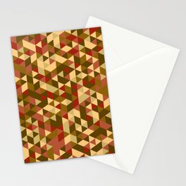 Autumn Palette Alternative Triangle Pattern Stationery Card