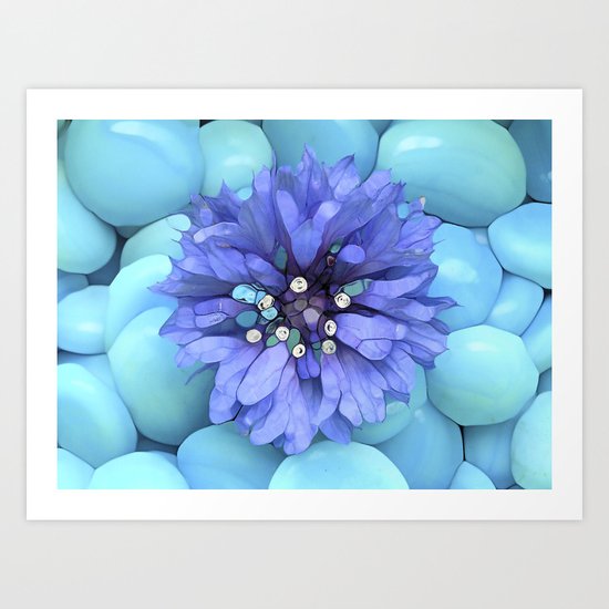 Eco-Abstract Blue Art Print