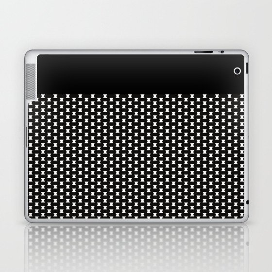 Elegant Black & Silver Studded Pattern Laptop & iPad Skin