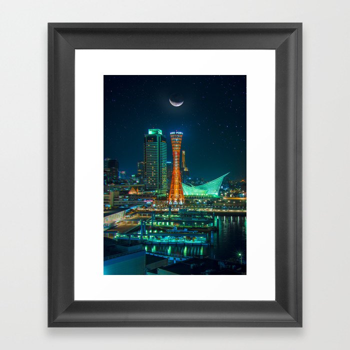 STAND A1_ONE - KobePortTower Framed Art Print