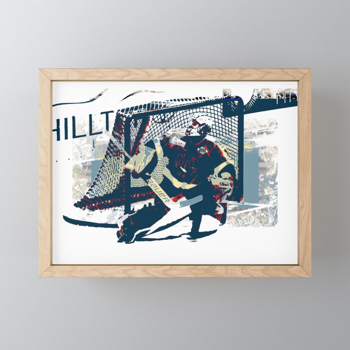 Goalie - Ice Hockey Player Framed Mini Art Print