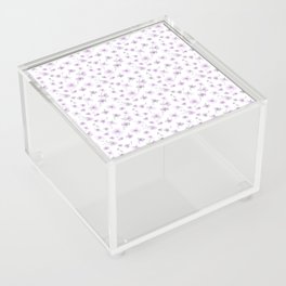 Delicate pattern of purple wildflowers Acrylic Box