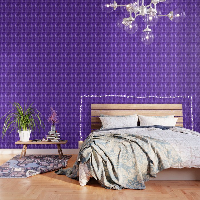 Glam Purple Diamond Shimmer Glitter Wallpaper