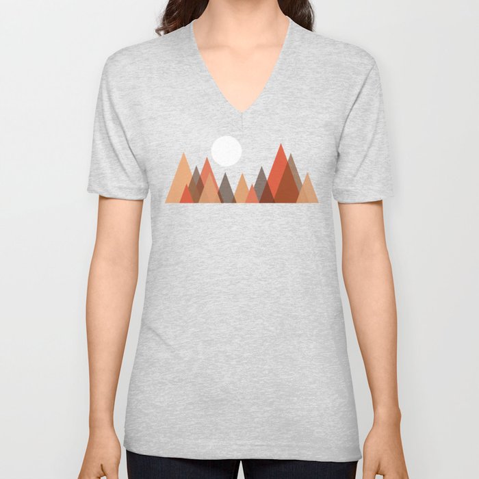 From the edge of the mountains V Neck T Shirt