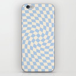 Check II - Baby Blue Twist — Checkerboard Print iPhone Skin