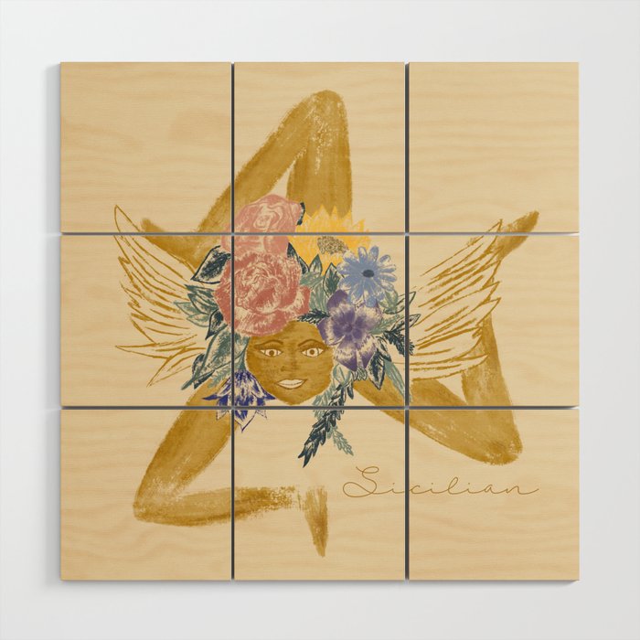 Sicilian Trinacria  Wood Wall Art