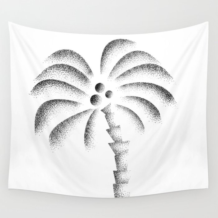 Black and white new arrivals palm tree tapestry