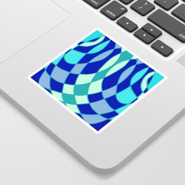 Abstract green and blue pattern Sticker