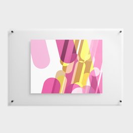 Pink Abstract Art Floating Acrylic Print