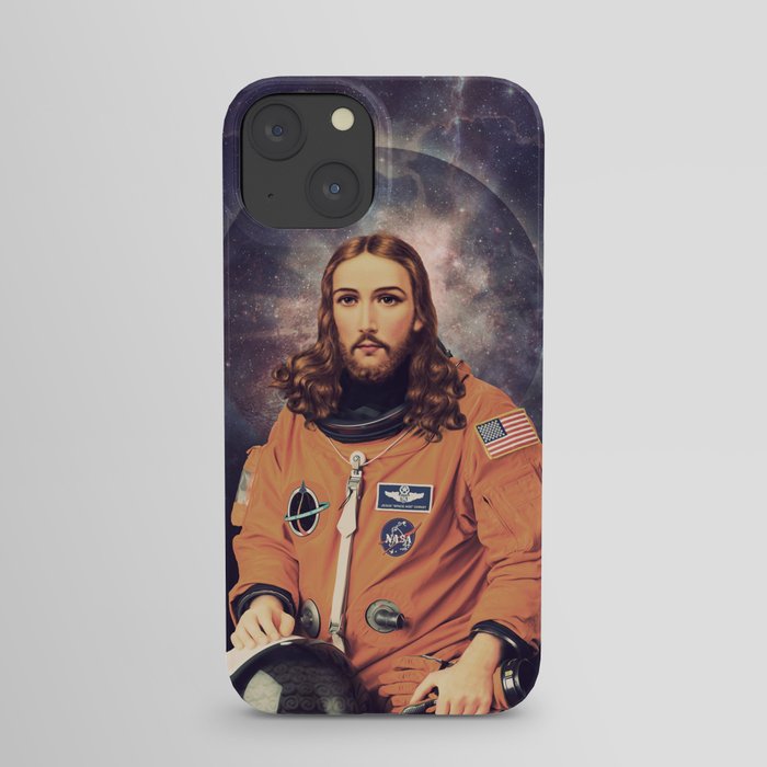 Jesus "Space Age" Christ - A Holy Astronaut iPhone Case
