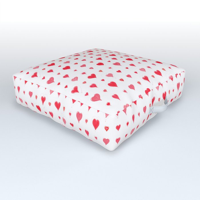Simply Hearts | Pattern Outdoor Floor Cushion