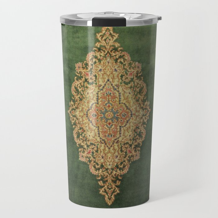 Vintage Persian Kerman Rug Travel Mug