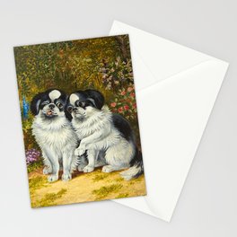 Couple in the Garden by Louis Wain Stationery Card