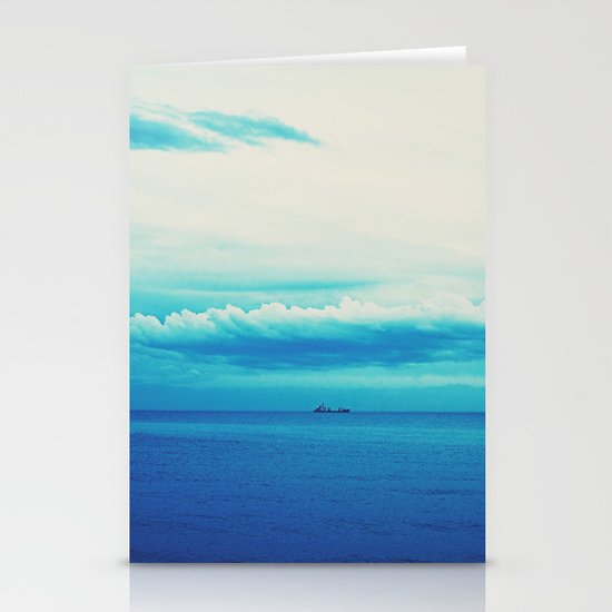 dark blue day Stationery Cards