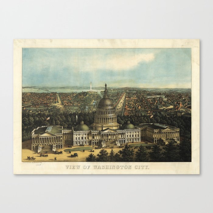 View of Washington City, Washington D.C., (1871) Canvas Print