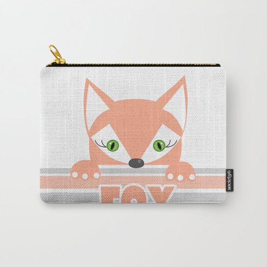 Little curious Fox . Carry-All Pouch