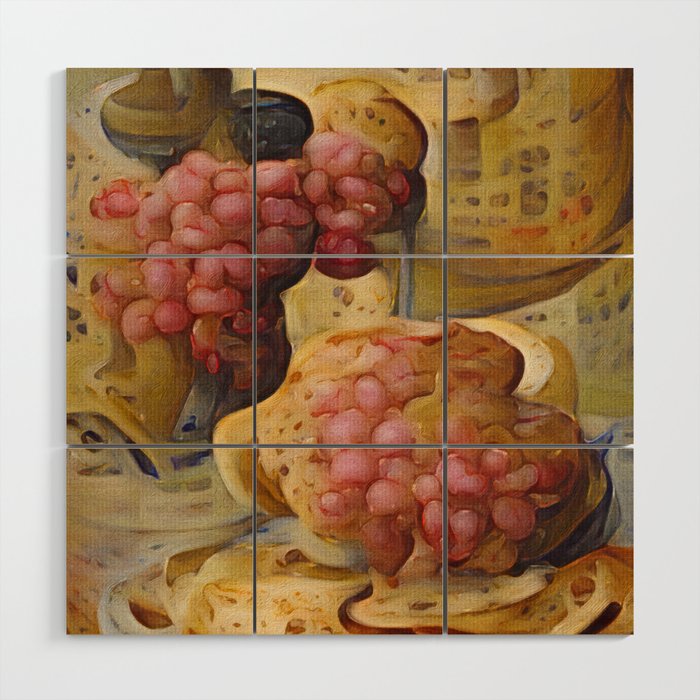 French Wine and English Crumpets Wood Wall Art