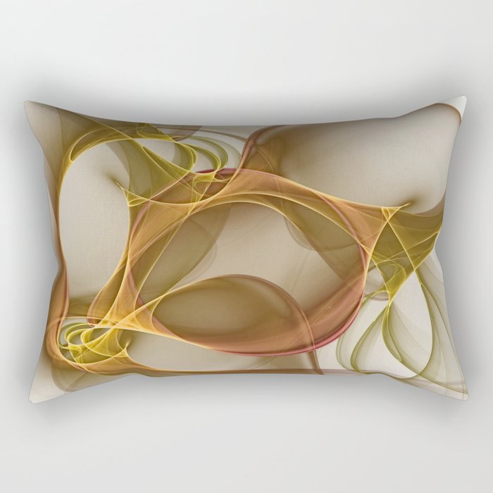 Precious Metal Colors, Abstract Fractal Art Rectangular Pillow