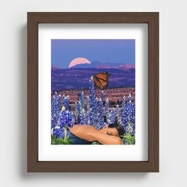 Pillow of Bluebonnets Recessed Framed Print