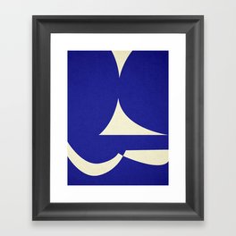 abstract composition- blue01 Framed Art Print