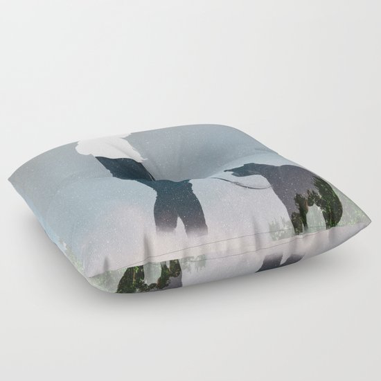 FRIENDSHIP in the space Floor Pillow