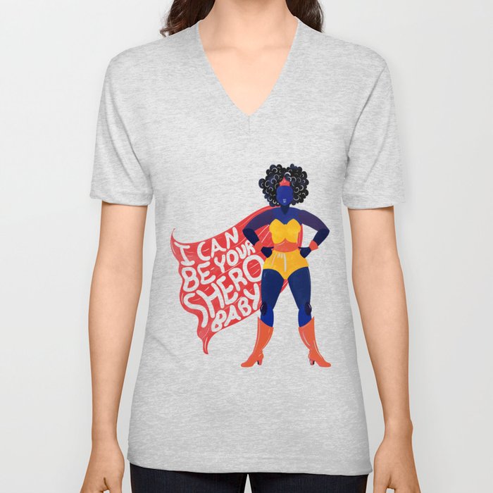 Femenist super hero female equality empowerment gender woman quote girl power Neck T Shirt by @lara_mesanza | Society6