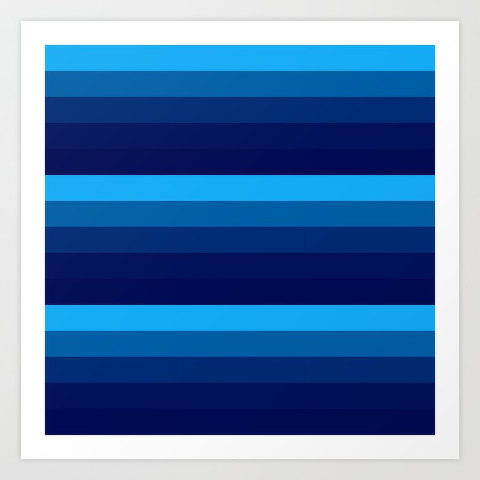 blue stripes Art Print