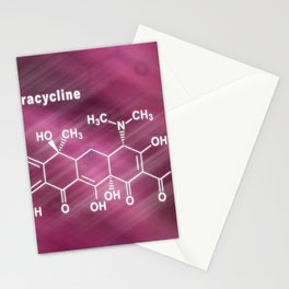 Tetracycline antibiotic, Structural chemical formula Stationery Card