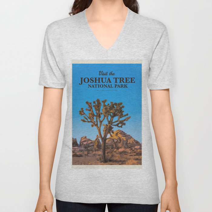 Visit the Joshua Tree National Park V Neck T Shirt
