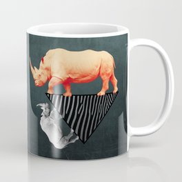 The orange rhinoceros who wanted to become a zebra Coffee Mug