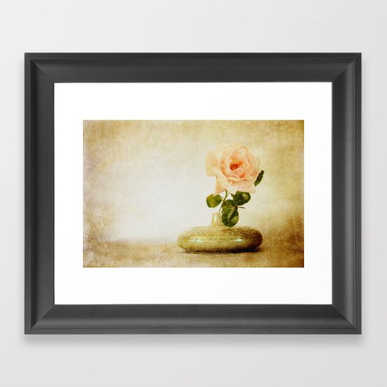 Vintage Rose - JUSTART © Framed Art Print