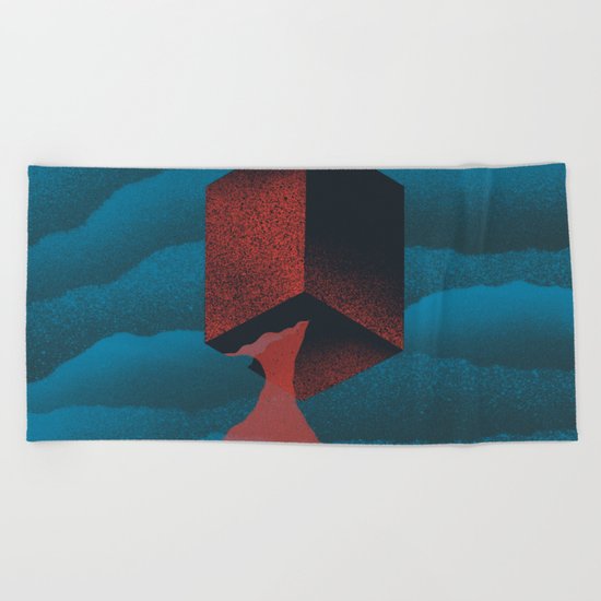 RED CUBE Beach Towel