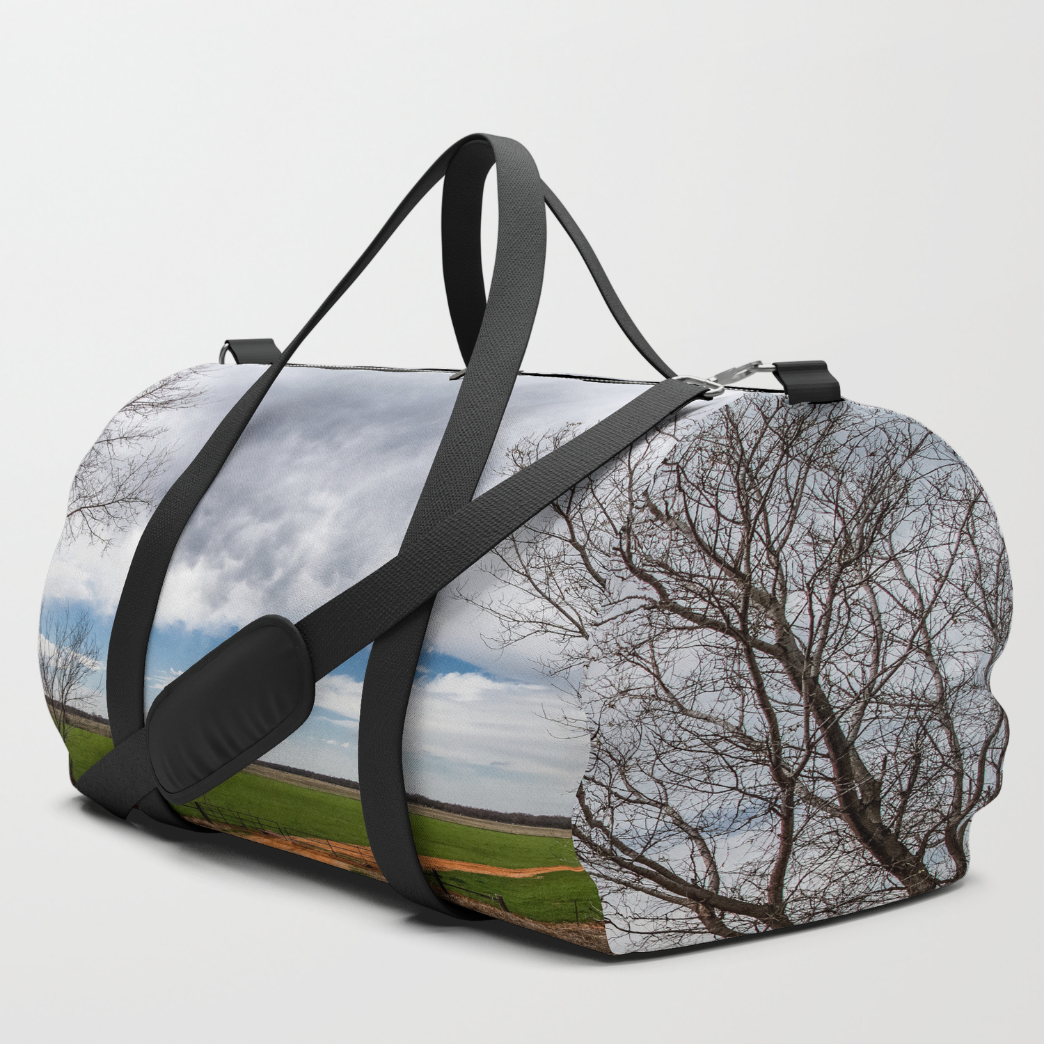 duffle bag country road