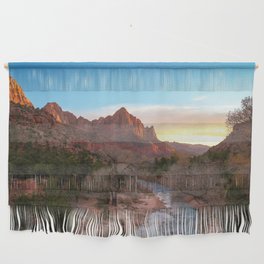 The Watchman Sunset Zion National Park Utah Landscape Wall Hanging