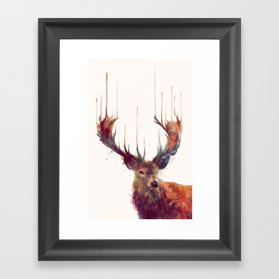 Red Deer // Stag Framed Art Print