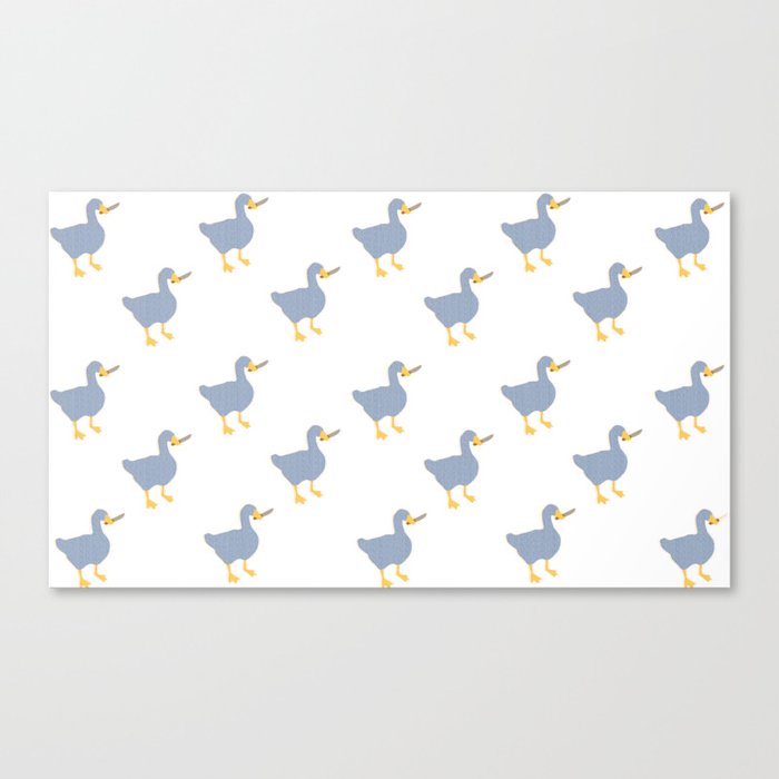 Trendy blue goose pattern Canvas Print