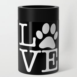 Love Pets Paw Cute Typography Can Cooler