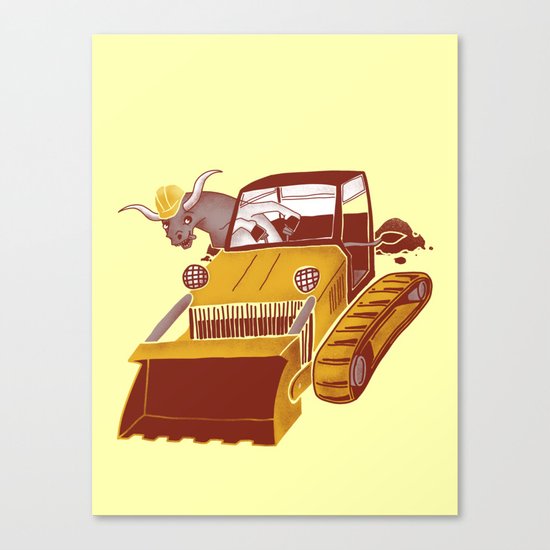 Bulldozin' Canvas Print